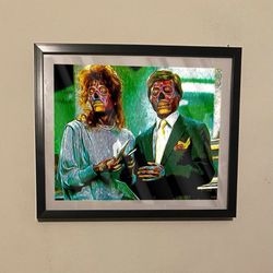 Custom Art Piece of the Cult Classic Film They Live in black Frame