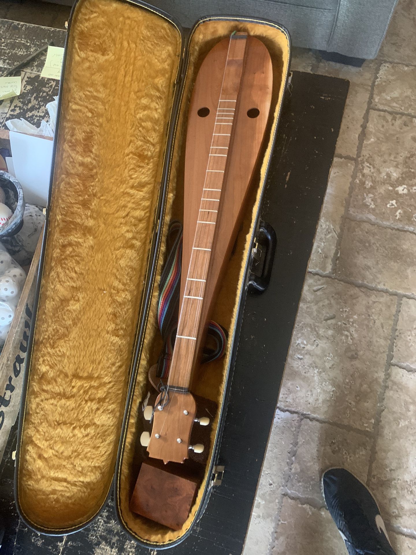 Vintage From Folk Music Center Hand Crafted By Stan From 20 Year Old Cherry Wood