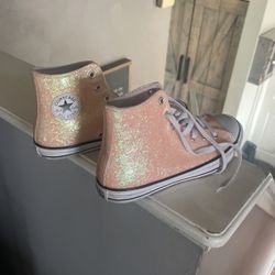 Pink Glitter Converse 