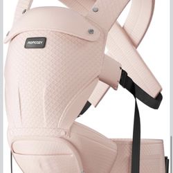 Mommy Cozy Baby Carrier With Hip Seat, Two And One Pink Color