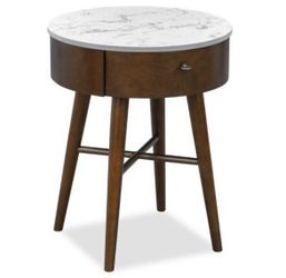 Poly & Bark Andover Marble Nightstand Side Table *Similar to West Elm Penelope (DUPE) *NEW* assembled, no box — Price is for EACH