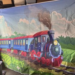 Train Birthday Banner 