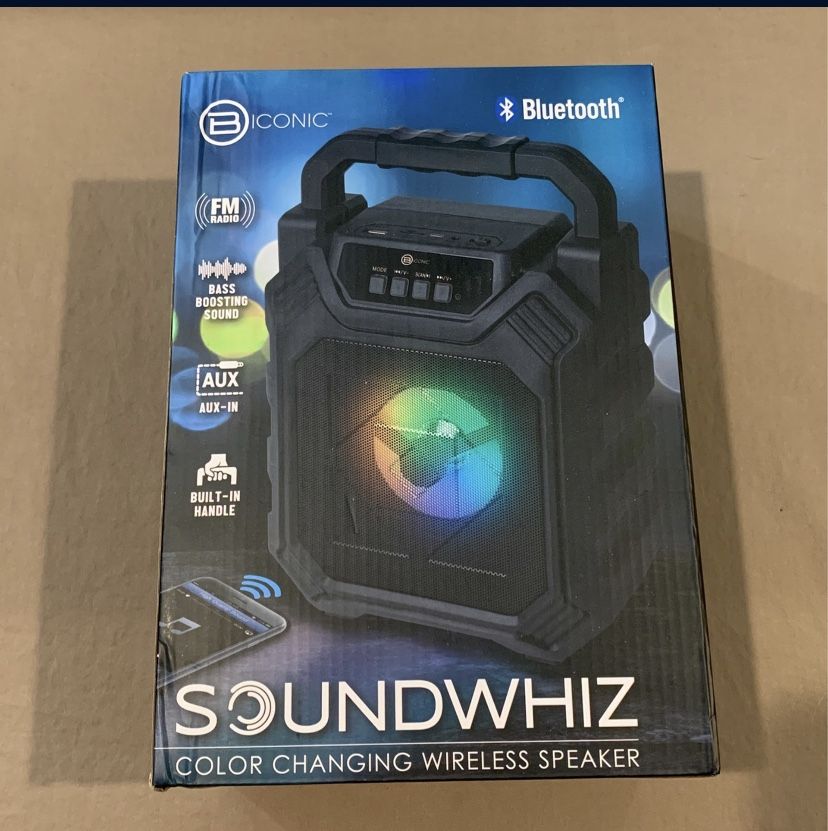 Soundwhiz Color Changing Wireless Speaker Biconic Bluetooth