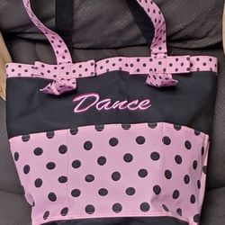 Pink & Black Canvas Dance Bag
