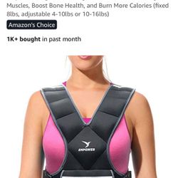 EMPOWER new adjustable weighted walking Vest  for women