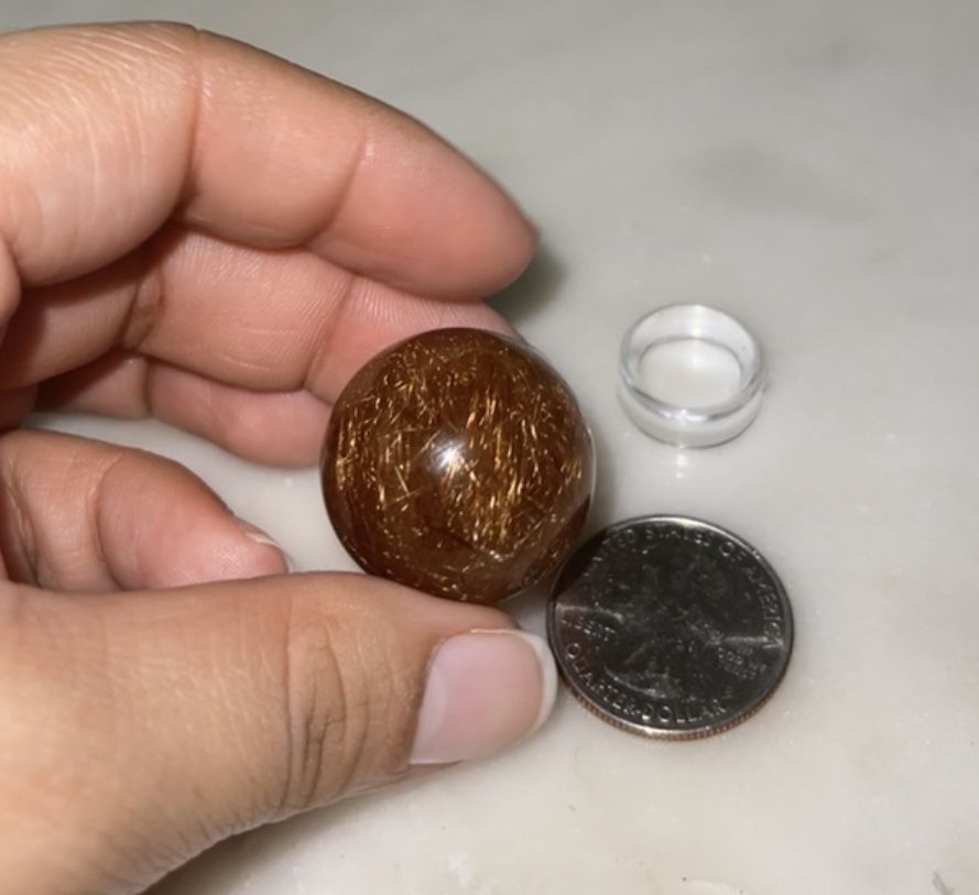 Red Rutilated Quartz Sphere 