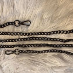 Purse Crossbody Metal Chain Strap Black New