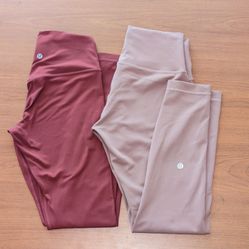 2 Lululemon 28" leggings, size 6