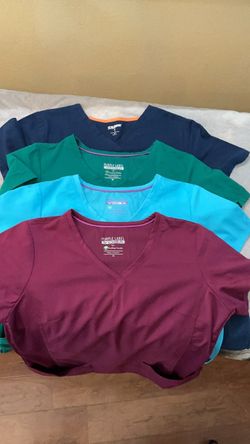 Lot of 4 Scrub Tops Mixed Brands