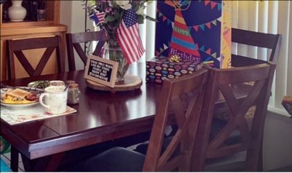 Dining table and chairs