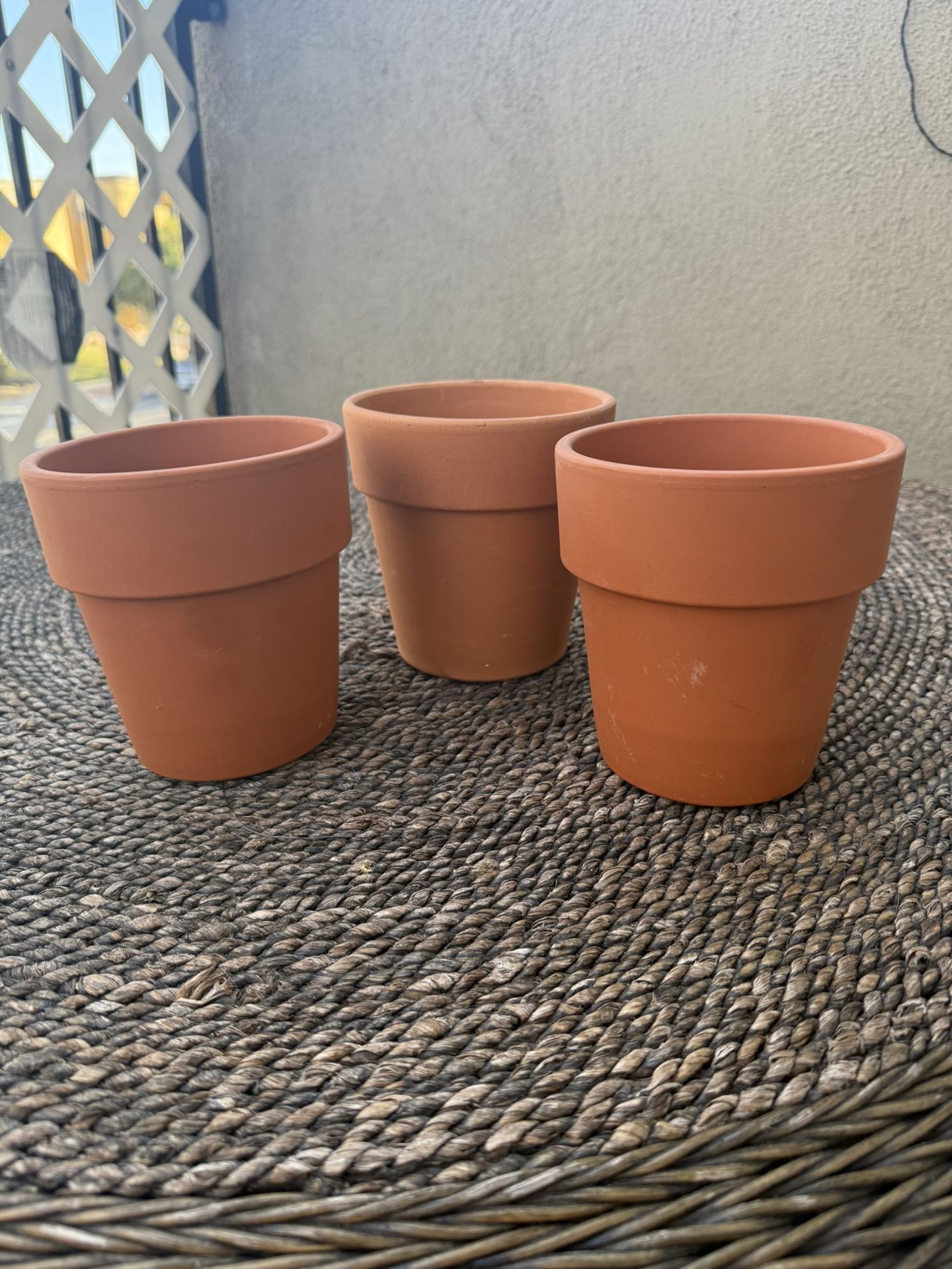 Terracotta Ceramic Clay Pots Pack Of 3
