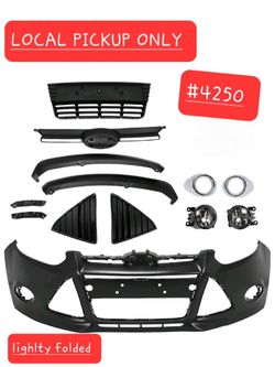➿️ Black Front Bumper Cover Assembly W/Fog Lights For 2012-2014 Ford Focus #4250