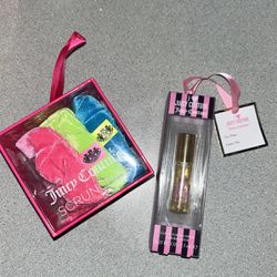Juicy Couture  0.25 Oz Perfume Spray And Scrunchies NWT 