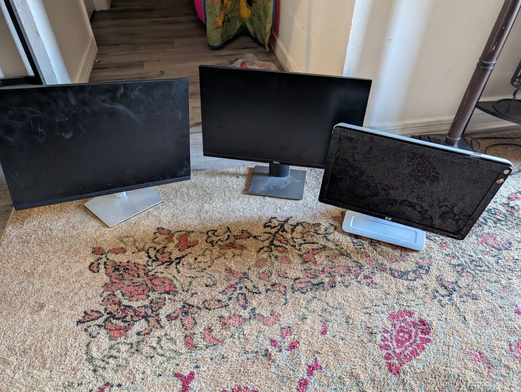 3 Computer Monitors