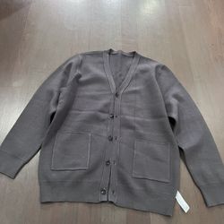 men's cardigan. Size S (Gray)