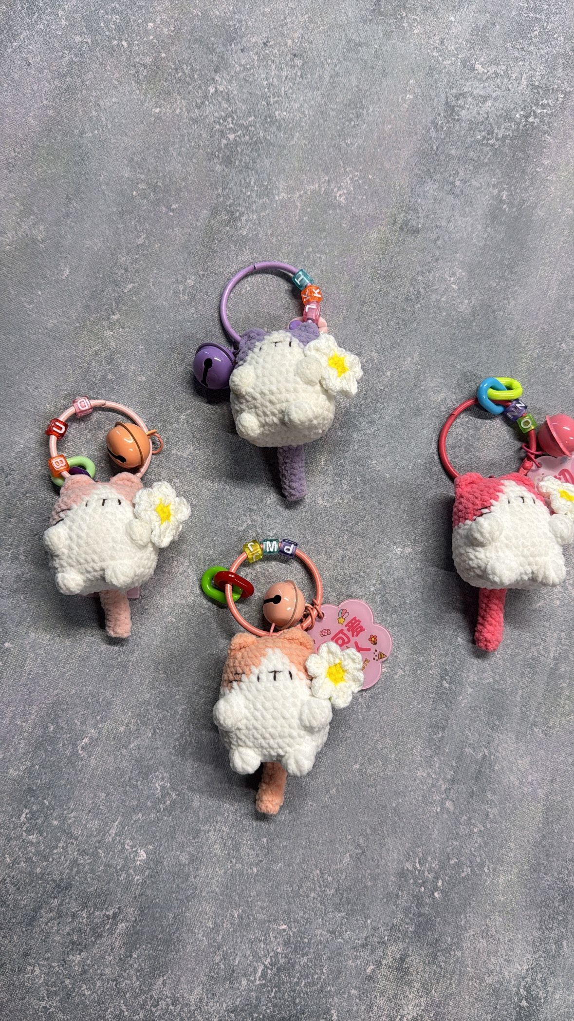 Adorable Kitten Keychain Set