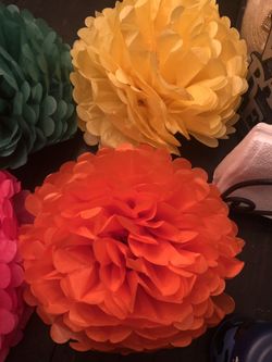 Tissue flowers Mexican theme