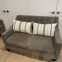 Grey Sofa And Love Seat 