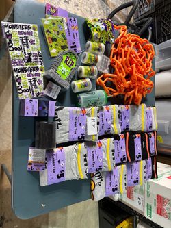 Box of Halloween stuff each box is $25 or buy all seven boxes for 150