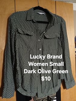 Lucky Brand Women's Polka Dot Button-Up Shirt