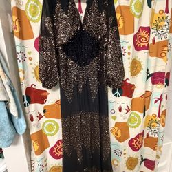 Brand New Black And Gold Sequined Dress 