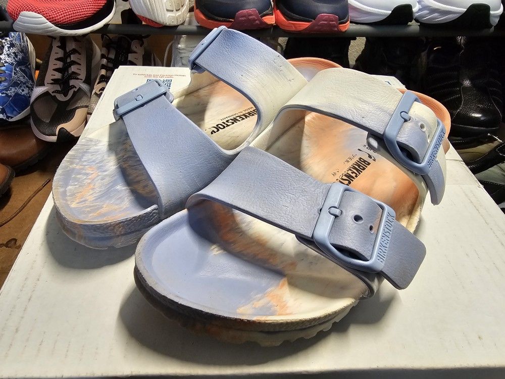 BIRKENSTOCK Sandals ARIZONA Essentials TIE DYE Multi Swirl Womens Sz 38 US 7-7.5