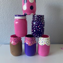 Donut Themed Mason Jars