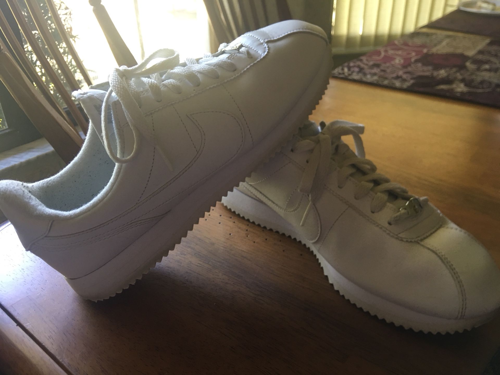 White Nike Cortez