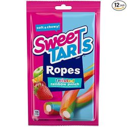 Sweetarts Twisted Ropes (Pack of 12), Rainbow Punch, 5 Ounce (Pack of 12)