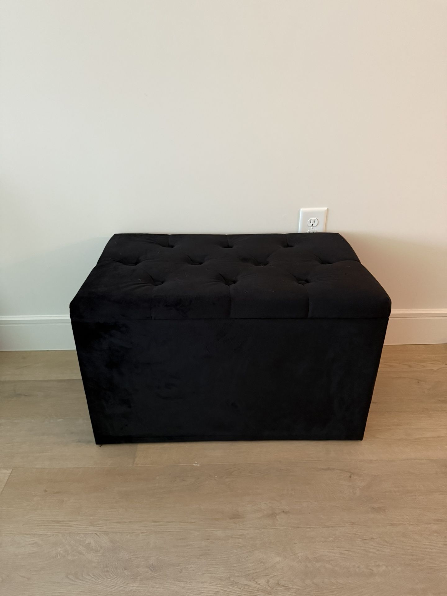 Black Storage Ottoman/Bench
