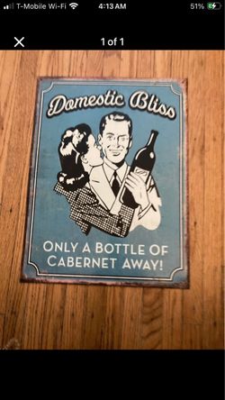 Domestic Bliss Retro Tin Wall Sign