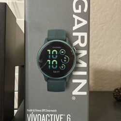Garmin Vivoactive 6 Brand new (unused). Metallic Jasper Green with Jasper Green Band