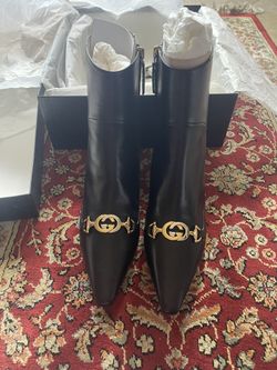 Authentic Gucci Two Tone GG Boots - 38.5 EUR