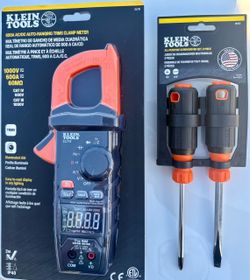 Klein Tools CL710 Clamp Meter & Screwdriver Set Bundle