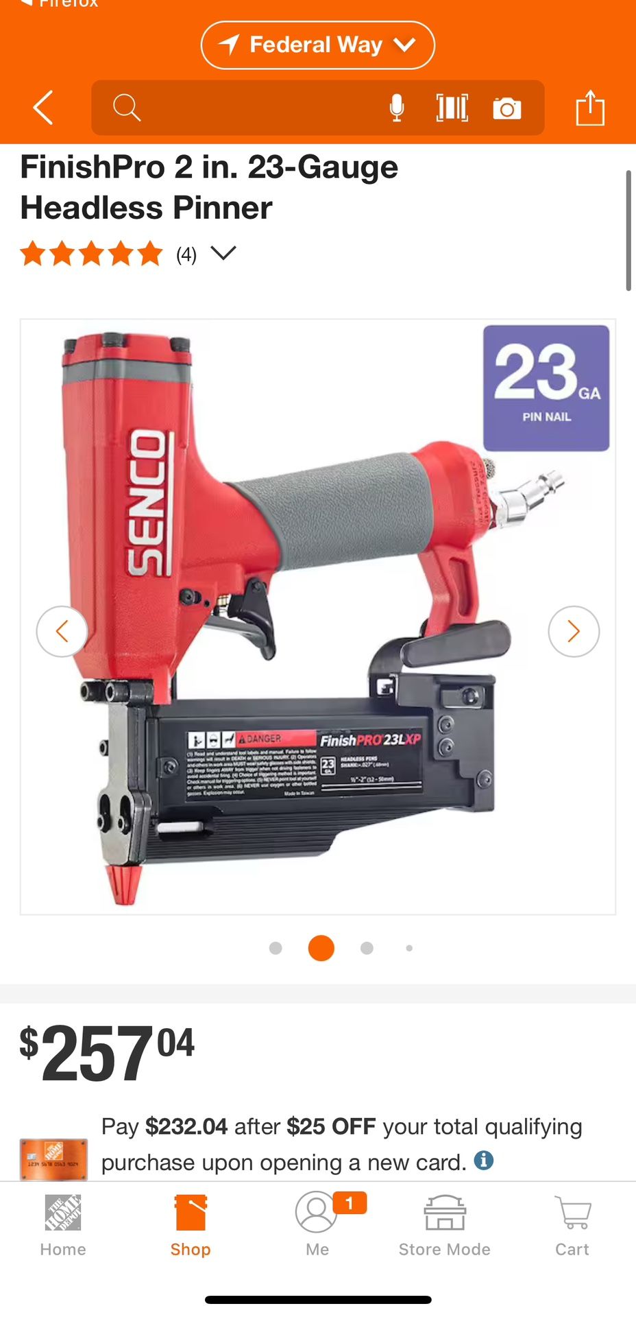 Senco 23gauge Pin Nailer