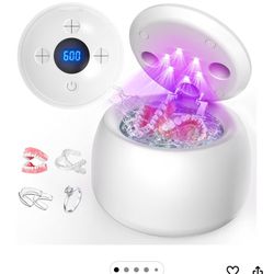 Ultrasonic retainer cleaner machine, 45kHz denture dome With UV Light, Dental Cleaning POD For Aligners, Mouth Guards, Night Guards, Toothbrush, Jewel