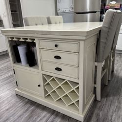 $900 Dining Table With Wine Rack And Storage 