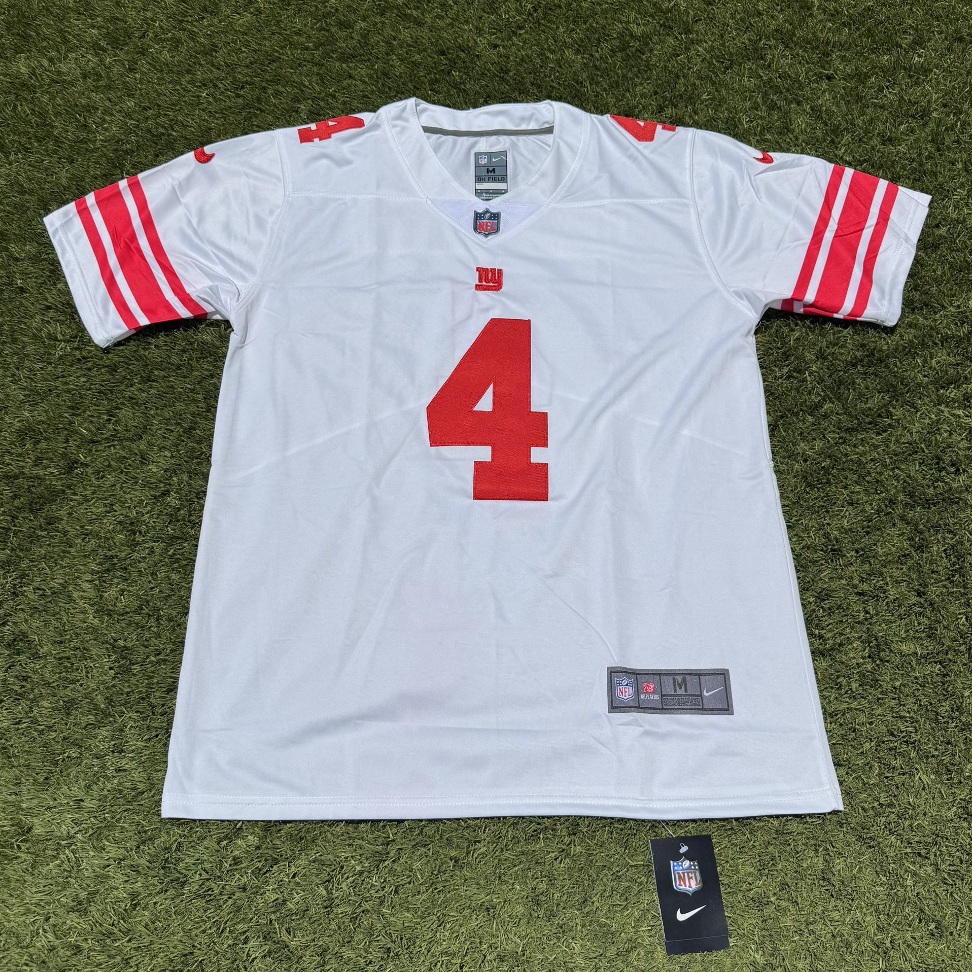 #4 Cam Skattebo New York Giants Jersey Classic White (Available in Men’s Sizes S-XL)