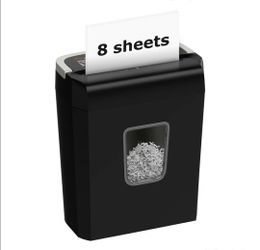 8-Sheet Cross Cut Paper Shredder with 3.4 Gallons