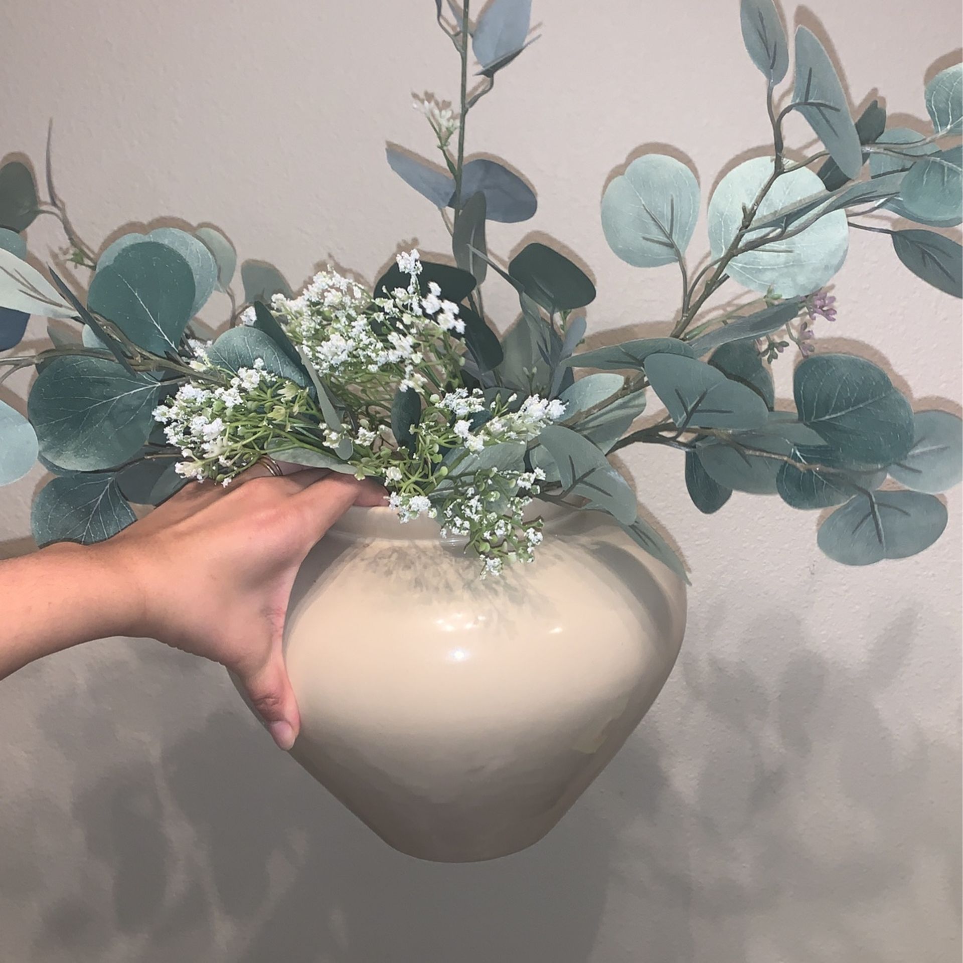 Large Floral Vase + Flowers