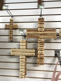 Padre nuestro our father cross from olivewood