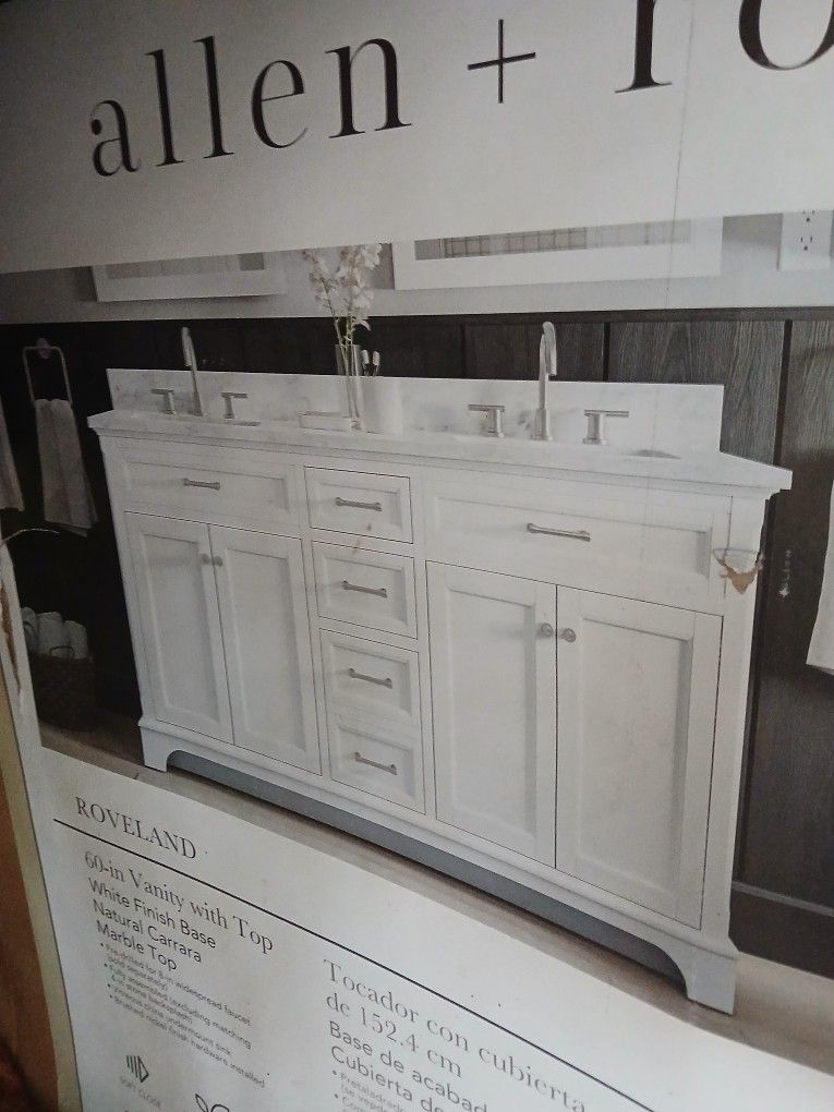 60inch Roveland Vanity With Marble Top