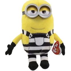 Minion Retired Ty Beanie Baby Despicable-Me-3 Jail Time Tom Minion Toy 6 in