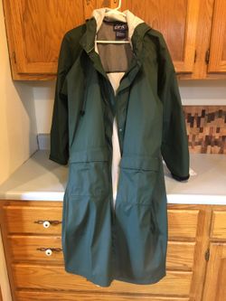 Women's long rain coat jacket