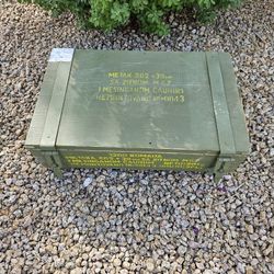 STEEL STRAP REINFORCED AMMO BOX, TWO AVAILABLE 