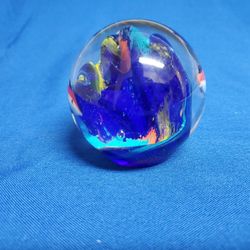 Vintage Murano Style Art Glass Fish  Aquarium Paperweight