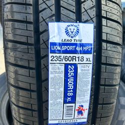 235-60-18 (Brand New)
Free Install&Mount 
LionSport 4×4