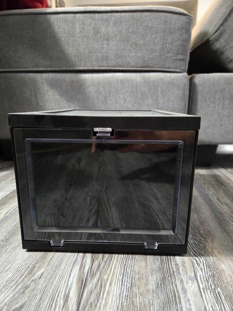 36 Black Drop Front Shoe Boxes