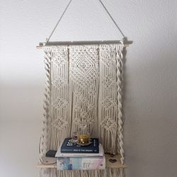 Macrame book shelf