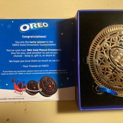18K gold Plated Oreo Ornament 